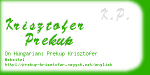 krisztofer prekup business card